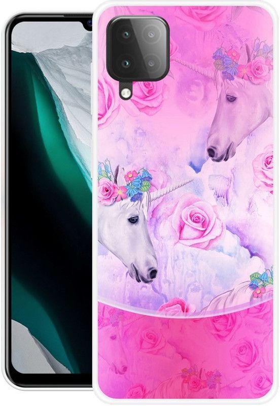 NEVYZAP Back Cover for Samsung Galaxy M12, Samsung Galaxy A12  (Pink, Grip Case, Silicon)