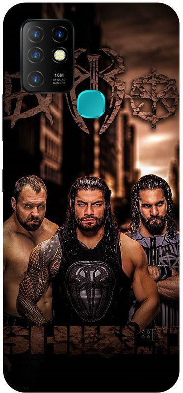 FIKORA Back Cover for Infinix Hot 10, X682B, ROMAN, REIGNS, WWE, WRESTLER, WORKOUT  (Brown, Hard Case, Pack of: 1)