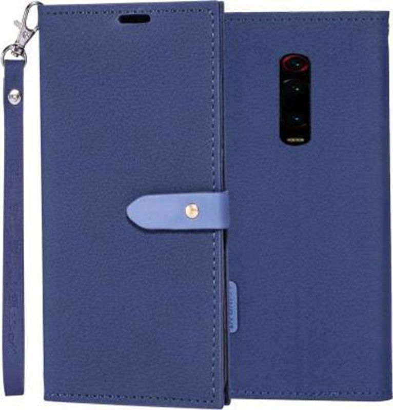 YAYAVAR Flip Cover for Mi K20, Mi K20 Pro  (Blue, Shock Proof)