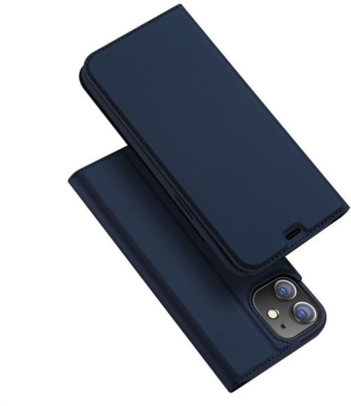 Elica Flip Cover for iPhone 12  (Blue, Shock Proof, Pack of: 1)