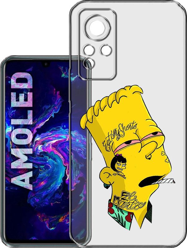 HANIRY Back Cover for Infinix Note 11 / X663 mobile cover | SIMPSON HIP HOP LOOK | Designer | PNG_07  (Multicolor, Flexible, Silicon, Pack of: 1)