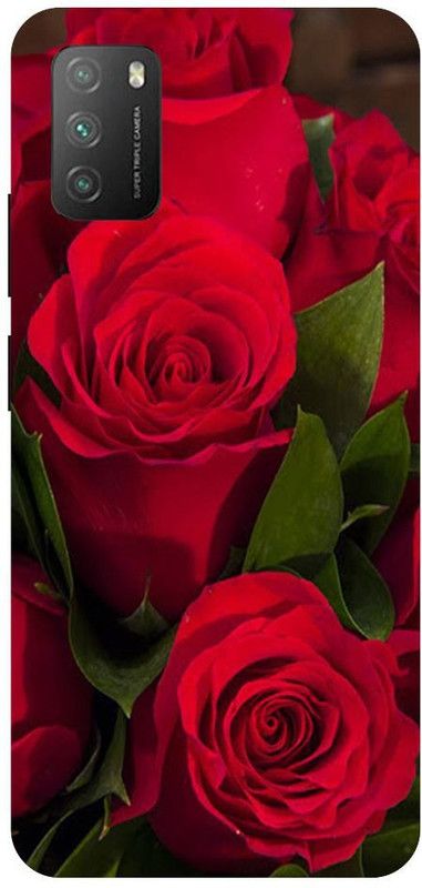 URCHIN Back Cover for Poco M3 Rose, Roses, Red rose, Flower  (Multicolor, Shock Proof, Pack of: 1)