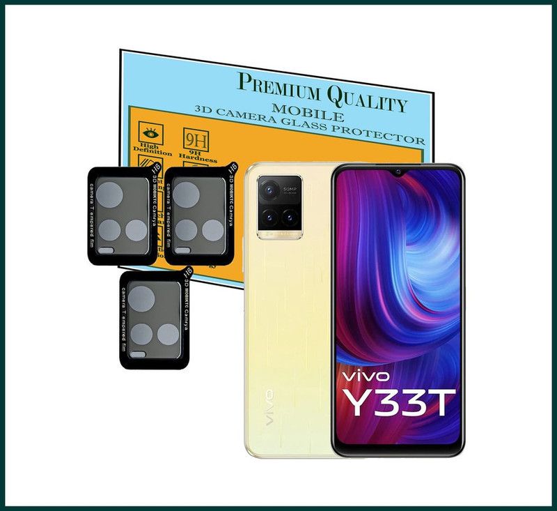 DAFFIN Back Camera Lens Glass Protector for Vivo Y33T  (Pack of: 3)