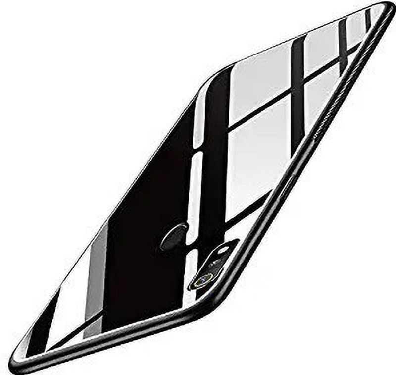 Yebhi Online Back Cover for Realme 3i |Premium Quality Glass| Stunning Look| Slim Fit  (Black, Grip Case, Pack of: 1)