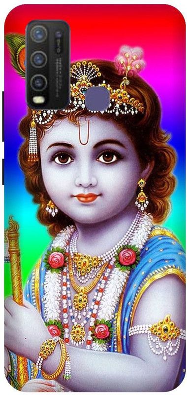 VS PRINT LINK Back Cover for VIVO Y30 ,VIVO 1938 ,Krishna , Krishan ji,khana Printed cover  (Multicolor, Hard Case, Pack of: 1)