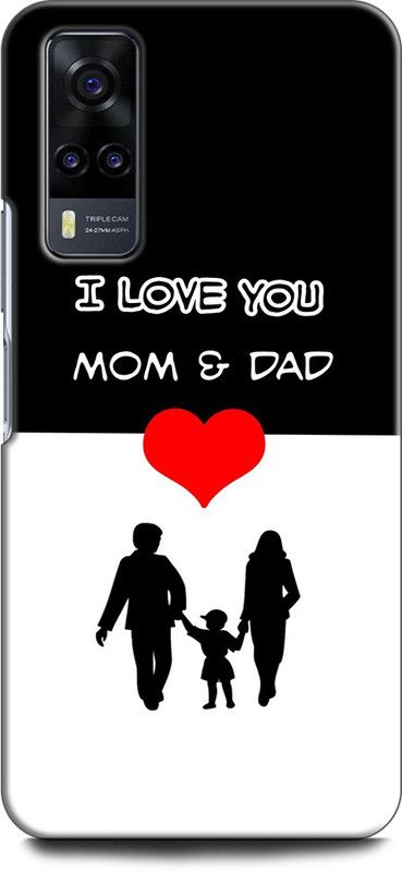 KEYCENT Back Cover for Vivo Y51A, V2031 MOTHER, MAA, FATHER, LIFE LINE, I LOVE MY MOM DAD  (Multicolor, Pack of: 1)