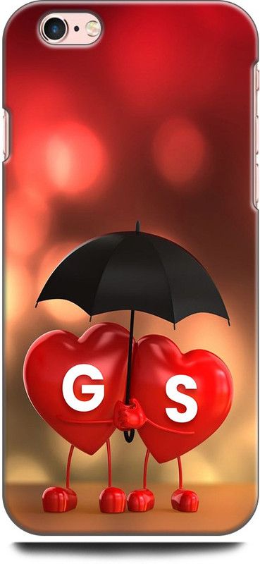 KEYCENT Back Cover for APPLE iPhone 6s Plus G S, G LOVES S, NAME, ALPHABET, GS LOVE, HART, BLUE  (Multicolor, Shock Proof, Pack of: 1)