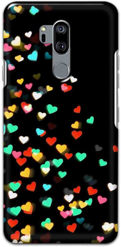 NDCOM Back Cover for LG G7 ThinQ Colorful Hearts Printed  (Multicolor, Hard Case, Pack of: 1)