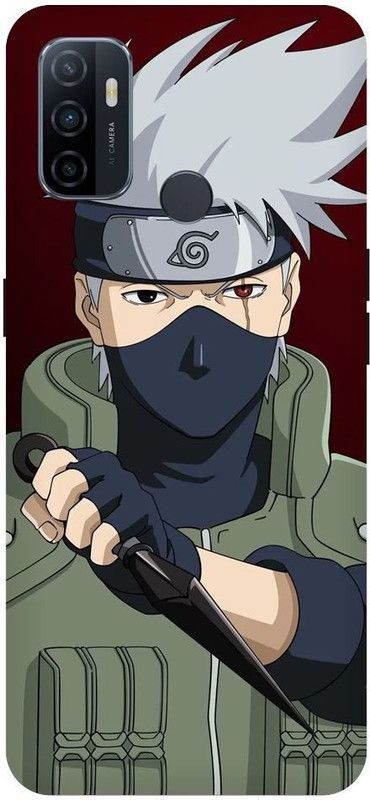 URCHIN Back Cover for Oppo A53 naruto, Naruto, Manga, Cartoon, Anime, animation, black and white, kakashi  (Multicolor, Shock Proof, Pack of: 1)