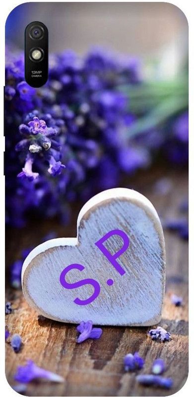 PHONE WALEY.COM Back Cover for Redmi 9i ,MZB080UIN , SP, S LOVES P,SP NAME, SP Love Printed  (Purple, Hard Case, Pack of: 1)