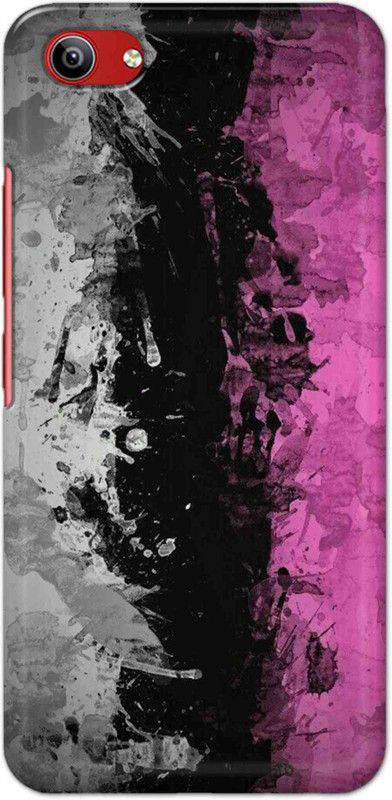 NDCOM Back Cover for Vivo Y81i Pink Black Pattern Printed  (Multicolor, Hard Case, Pack of: 1)