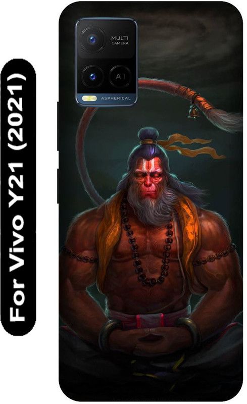 SSMORYA Back Cover for Vivo Y21 2021, Vivo V2111, God Hanuman Printed  (Multicolor, Hard Case, Pack of: 1)