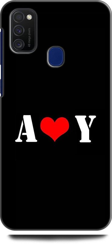 Afterglow Back Cover for SAMSUNG Galaxy M30s A Y, A LOVES Y, NAME, LETTER, ALPHABET, AY LOVE, HART  (Multicolor, Shock Proof, Pack of: 1)