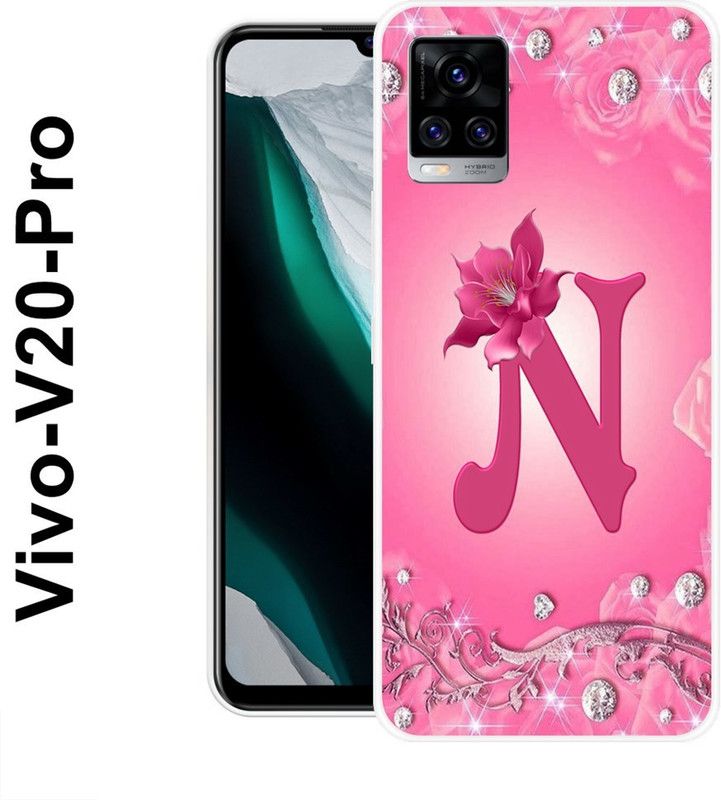 BAGRA Back Cover for Vivo V20 Pro  (Pink, Silver, Silicon)