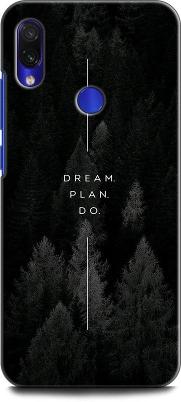 Wall Art Back Cover for Redmi Note 7 QUOTES, MOTIVATION, DREAM PLAN DO POSITIVE  (Multicolor, Dual Protection, Pack of: 1)