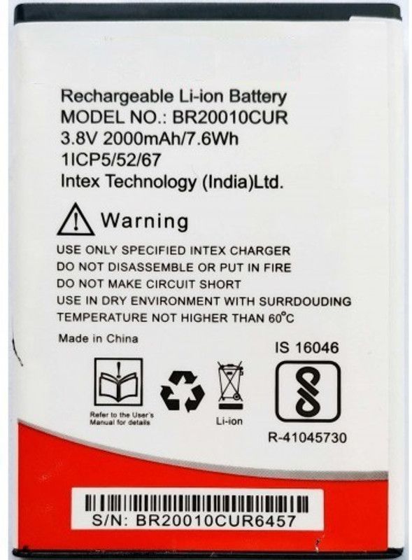 Wildfab Mobile Battery For Intex Aqua A4 Plus