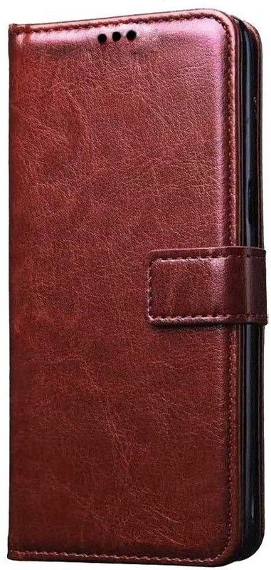 AutoPack Flip Cover for Mi Redmi 9i (4 GB RAM)  (Brown, Grip Case, Pack of: 1)