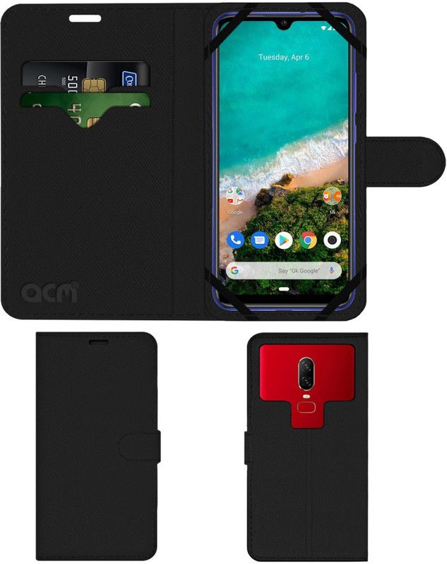 ACM Flip Cover for Redmi Mi A3  (Black, Cases with Holder, Pack of: 1)