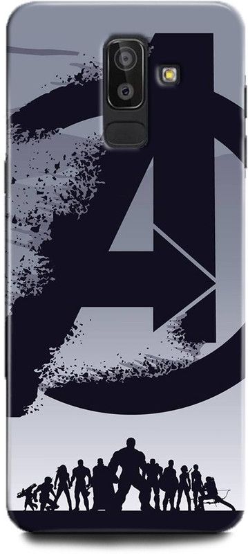 Afterglow Back Cover for SAMSUNG Galaxy J8 AVENGERS LOGO, MARVEL, AVENGER, COMIC  (Multicolor, Shock Proof, Pack of: 1)