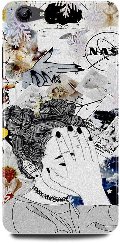 JUGGA Back Cover for vivo Y71i, 1801, CUTE, GIRL, LOVELY, GIRL, SKETCH, ART  (White, Hard Case, Pack of: 1)