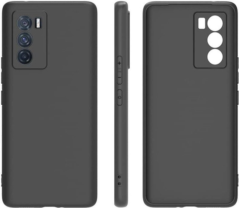 CASEHUNT Back Cover for iQOO 9 SE 5G  (Black, Grip Case, Silicon, Pack of: 1)