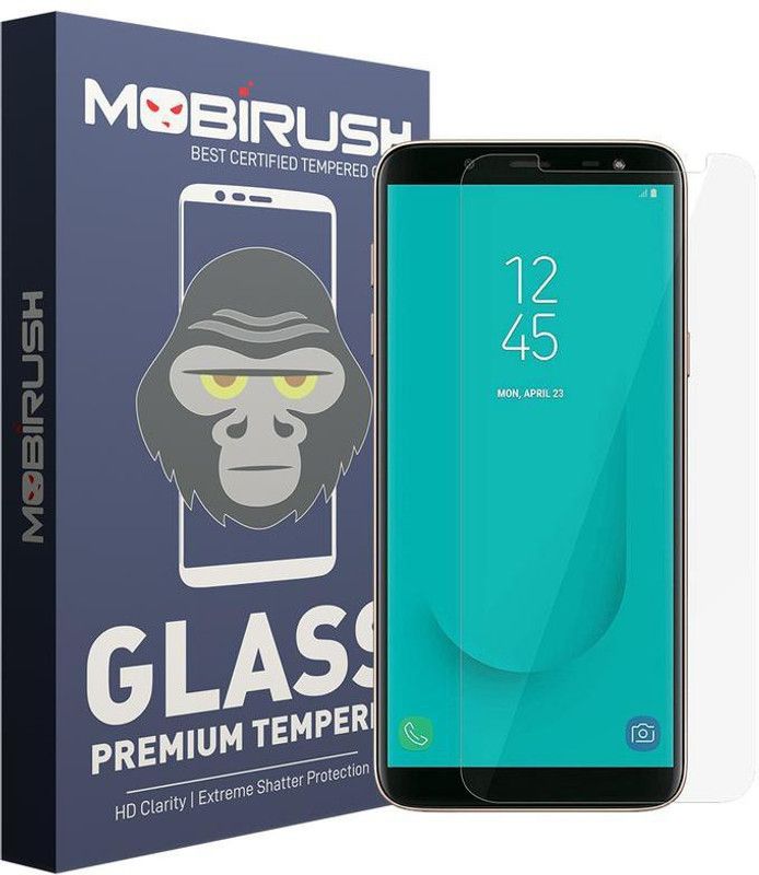 MOBIRUSH Tempered Glass Guard for Samsung Galaxy J4 Plus  (Pack of 1)