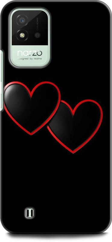 Dronk Back Cover for Realme Narzo 50i, RMX3231 LOVE, HEART, GLITTER, COUPLE, VALENTINE  (Multicolor, Dual Protection, Pack of: 1)