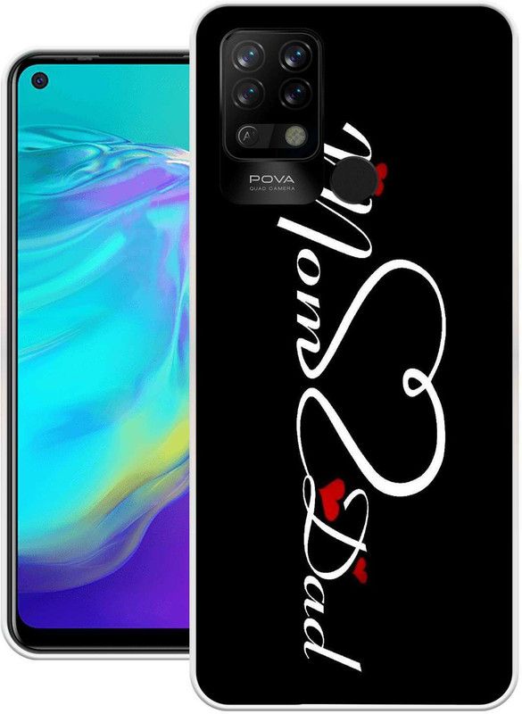 BAILAN Back Cover for Tecno Pova  (Black, White, Grip Case, Silicon, Pack of: 1)