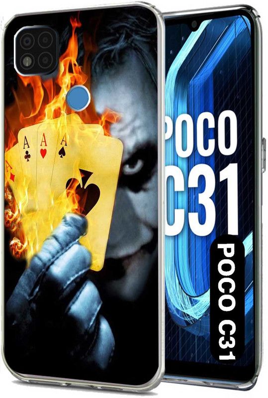 Case Club Back Cover for poco c31  (Yellow, Grip Case, Silicon, Pack of: 1)