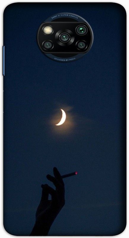 CROKIAN Back Cover for POCO X3 Moon Back Cover  (Multicolor, Hard Case, Pack of: 1)