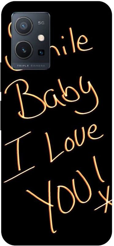 THE NARAYANA COLLECTIONS Back Cover for VIVO Y75 5G-V2142-EMOJI,CUTE,SMILE,ALONE,FACE,LOVE,  (Multicolor, Hard Case, Pack of: 1)