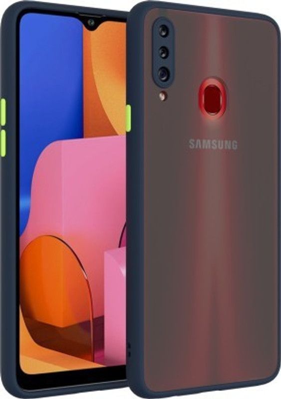 Binzokase Back Cover for Samsung Galaxy A20S  (Blue, Camera Bump Protector, Pack of: 1)