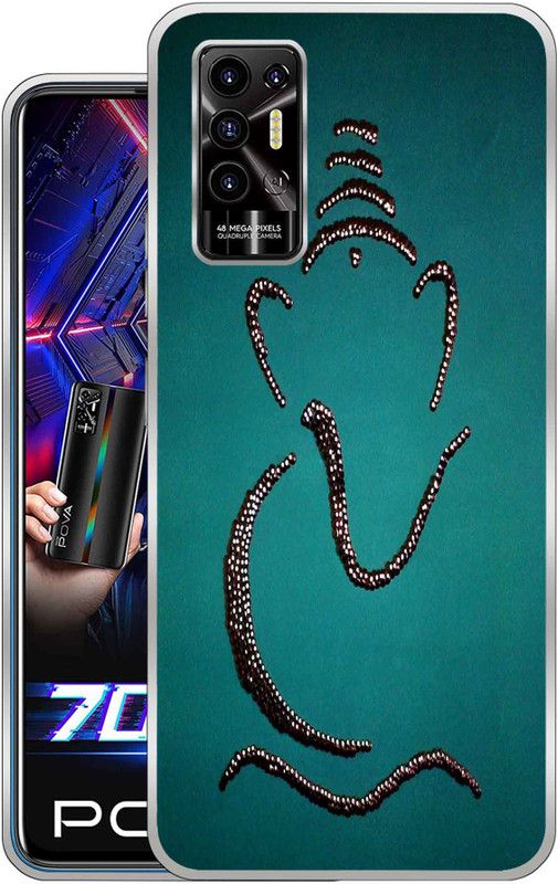 Vascase Back Cover for Tecno Pova 2  (Green, Dual Protection, Silicon, Pack of: 1)