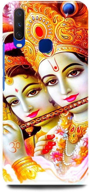 JUGGA Back Cover for Vivo Y15, 1901, RADHA, KISHAN, KRISHAN, JI, KANHAIYA  (Yellow, Hard Case, Pack of: 1)