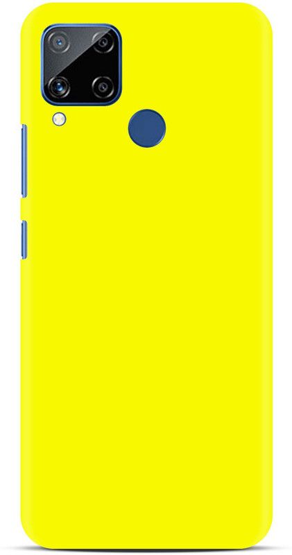 Sankee Back Cover for Realme C15 Qualcomm Edition  (Yellow, Hard Case)
