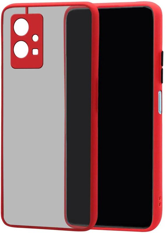 Gorilion Back Cover for Vivo Y75 5G  (Red, Camera Bump Protector, Pack of: 1)
