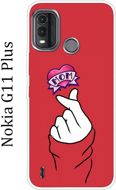 Ghumakkad Back Cover for Nokia G11 Plus  (Red, White, Grip Case, Silicon, Pack of: 1)