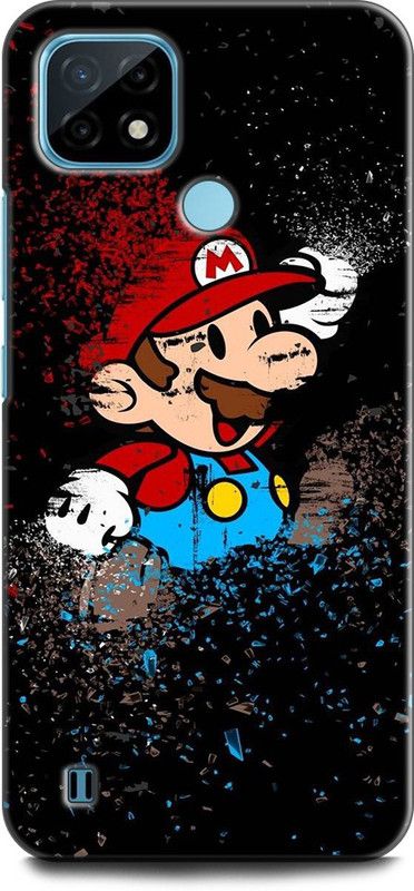 INDICRAFT Back Cover for Realme C21Y, RMX3261 MARIO, CARTOON, COMIC, PAPER MARIO, NINTENDO  (Multicolor, Dual Protection, Pack of: 1)