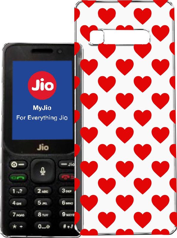 HANIRY Back Cover for Jio F320 / f320 mobile cover | HEART PATTERN | Design | PNG_58  (Multicolor, Flexible, Silicon, Pack of: 1)