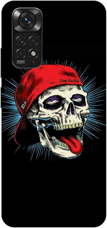 THE NARAYANA COLLECTIONS Back Cover for REDMI NOTE 11-SKULL,FUNKY,FUNNY,COOL  (Multicolor, Hard Case, Pack of: 1)