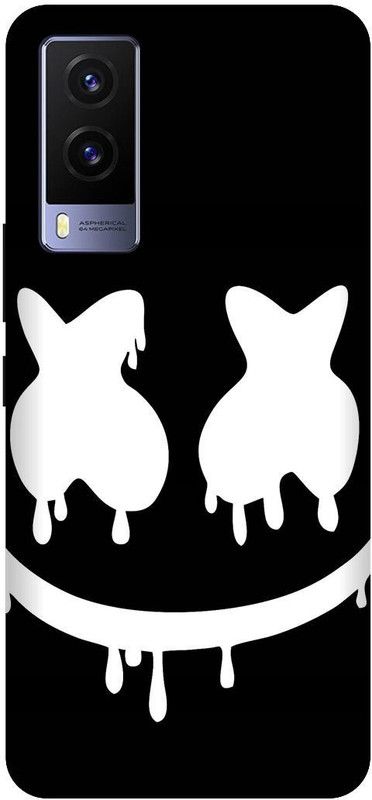 SAVETREE Back Cover for Vivo V21E, Vivo V21E 5G, Marshmellow, Black & White  (Multicolor, 3D Case, Pack of: 1)