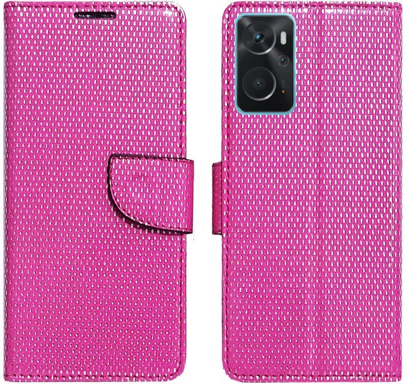 AD Enterprises Flip Cover for OPPO K10  (Pink, Magnetic Case, Pack of: 1)
