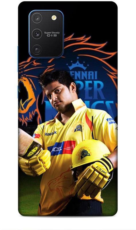 MAPPLE Back Cover for Samsung Galaxy S10 Lite (Suresh Raina / Cricket / IPL / CSK / Chennai)  (Black, Hard Case, Pack of: 1)
