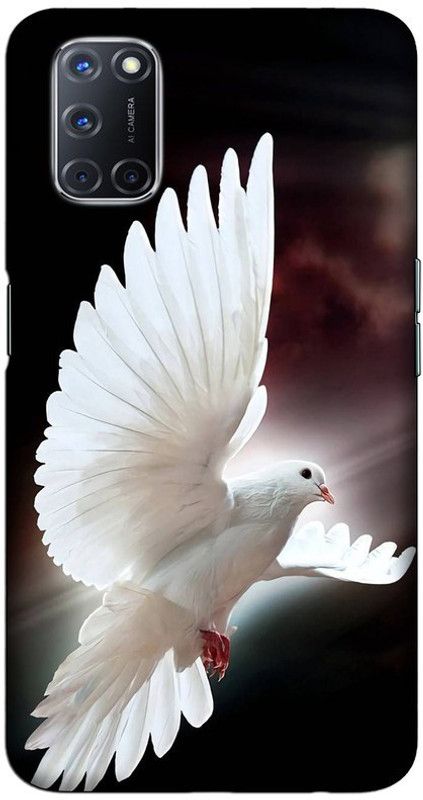 CROKIAN Back Cover for OPPO A52 White Pigeon Back Cover  (Multicolor, Hard Case, Pack of: 1)