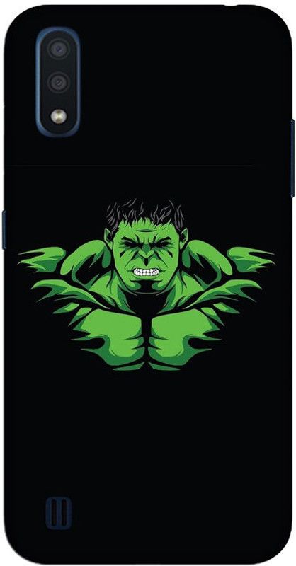 CROKIAN Back Cover for Samsung Galaxy M01  (Green, Black, Hard Case, Pack of: 1)