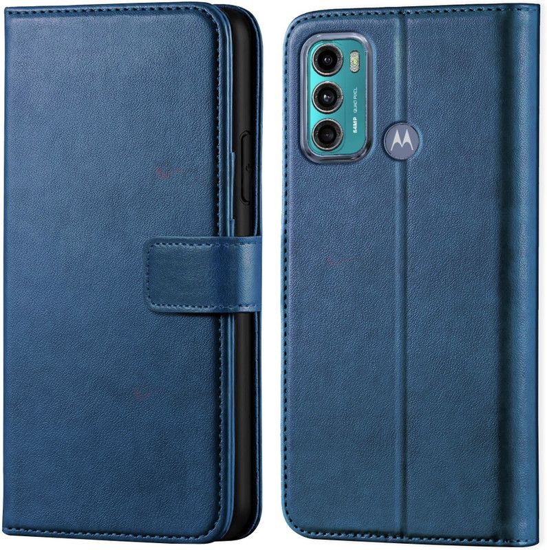 Asgeot Wallet Case Cover for Moto G40 Fusion  (Blue, Dual Protection, Pack of: 1)