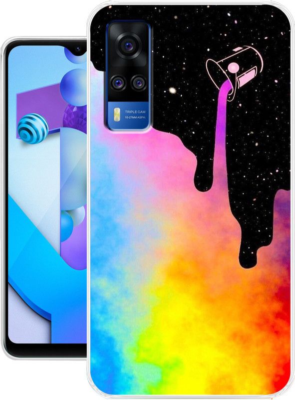 PRINTSMART Back Cover for Vivo Y51a  (Multicolor, Dual Protection, Silicon)