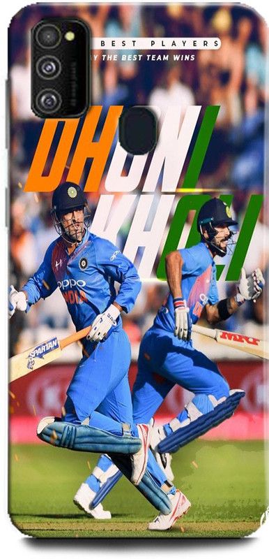 WallCraft Back Cover for Samsung Galaxy M21 DHONI, KOHLI, CRICKET, SPORT  (Multicolor, Dual Protection, Pack of: 1)