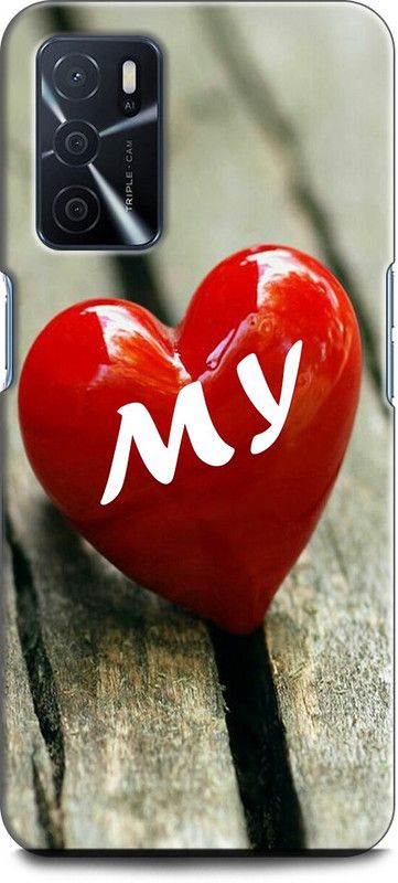 INDICRAFT Back Cover for OPPO A16, CPH2269 M Y, M LOVES Y, NAME, LETTER, ALPHABET, MY LOVE, HART, BLUE  (Multicolor, Shock Proof, Pack of: 1)