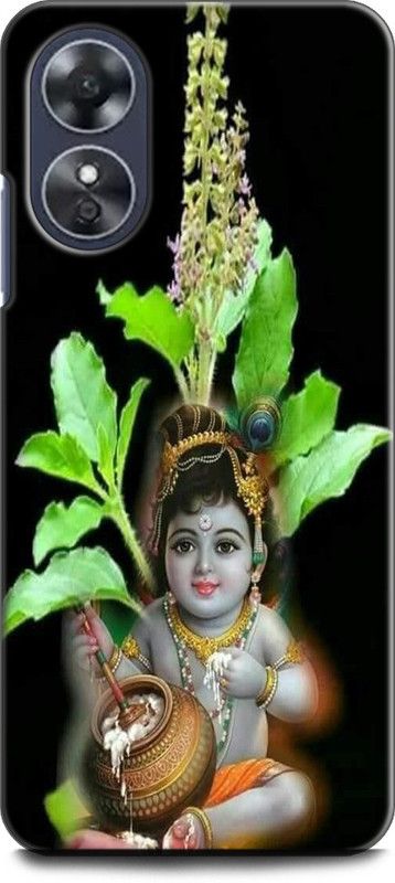 WallCraft Back Cover for OPPO A17, CPH2477 KRISHNA, LORD, KANHIYA, KRISHANJI, GOD, KRISHN KANHIYA  (Multicolor, Dual Protection, Pack of: 1)